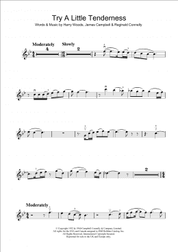 page one of Try A Little Tenderness (Violin Solo)