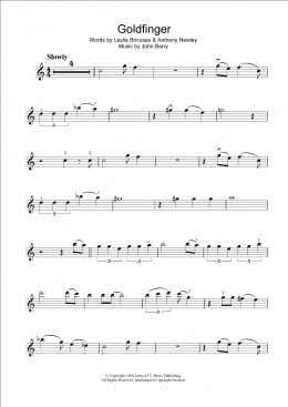 page one of Goldfinger (Violin Solo)