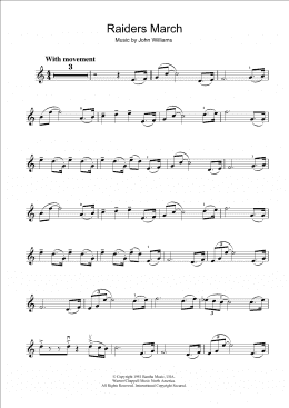 page one of Raiders March (from Raiders Of The Lost Ark) (Violin Solo)