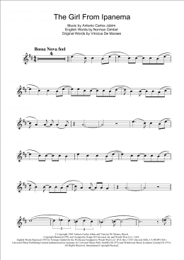 page one of The Girl From Ipanema (feat. Astrud Gilberto) (Alto Sax Solo)