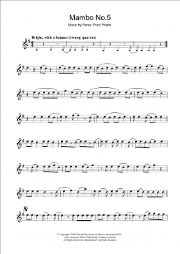page one of Mambo No. 5 (Alto Sax Solo)