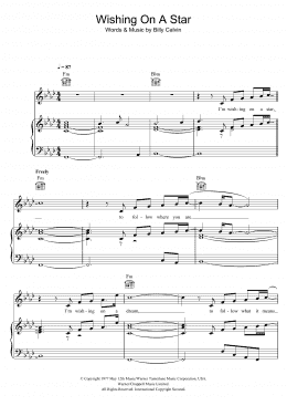 page one of Wishing On A Star (Piano, Vocal & Guitar Chords)