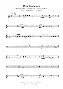 page one of Guantanamera (Clarinet Solo)
