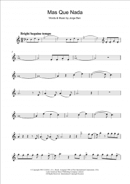 page one of Mas Que Nada (Say No More) (Clarinet Solo)