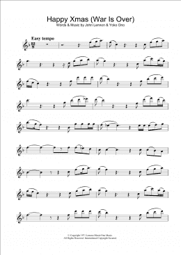 page one of Happy Xmas (War Is Over) (Flute Solo)