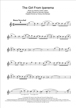 page one of The Girl From Ipanema (Garota De Ipanema) (Flute Solo)