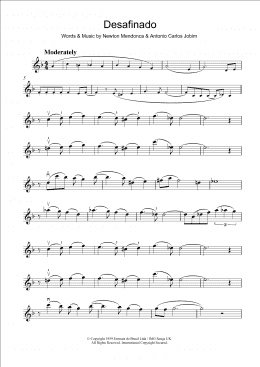 page one of Desafinado (Slightly Out Of Tune) (Violin Solo)