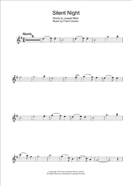 page one of Silent Night (Alto Sax Solo)