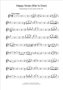 page one of Happy Xmas (War Is Over) (Alto Sax Solo)