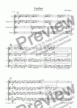 page one of Fanfare [Woodwind version]