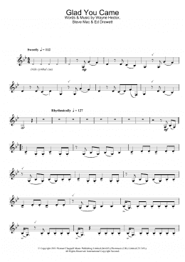 page one of Glad You Came (Alto Sax Solo)
