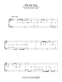 page one of We Are One (from The Lion King II: Simba's Pride) (Easy Piano)