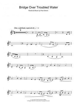 page one of Bridge Over Troubled Water (Clarinet Solo)
