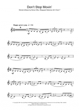 page one of Don't Stop Movin' (Clarinet Solo)
