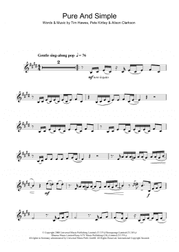 page one of Pure And Simple (Clarinet Solo)