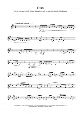 page one of Rise (Clarinet Solo)