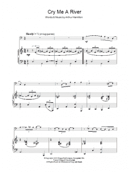 page one of Cry Me A River (Piano, Vocal & Guitar Chords)