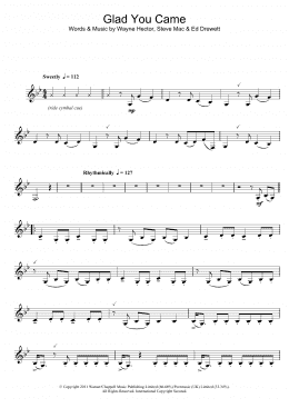 page one of Glad You Came (Clarinet Solo)