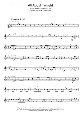 page one of All About Tonight (Clarinet Solo)