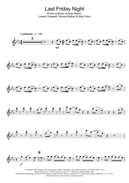 page one of Last Friday Night (Alto Sax Solo)