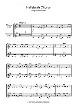 page one of Hallelujah Chorus (from The Messiah) (Clarinet Solo)