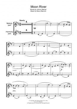 page one of Moon River (Clarinet Solo)
