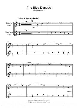 page one of (On The Beautiful) The Blue Danube (Clarinet Solo)