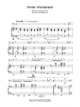 page one of Winter Wonderland (Piano, Vocal & Guitar Chords)
