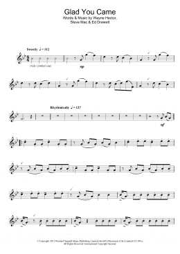 page one of Glad You Came (Flute Solo)