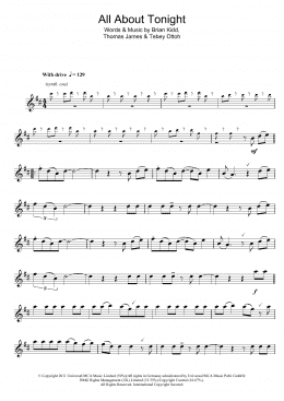 page one of All About Tonight (Flute Solo)