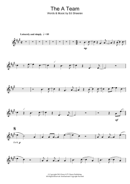 page one of The A Team (Flute Solo)