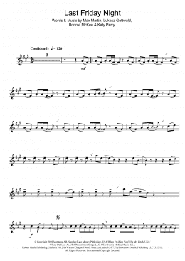 page one of Last Friday Night (Clarinet Solo)