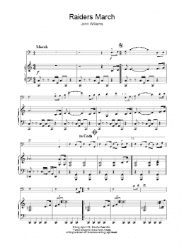 page one of Raiders March (Piano, Vocal & Guitar Chords)