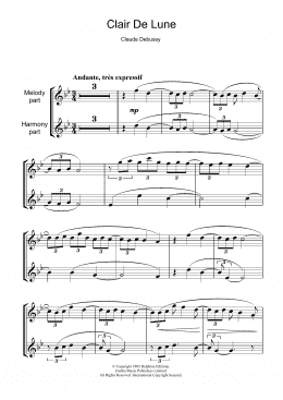 page one of Clair De Lune (Flute Solo)