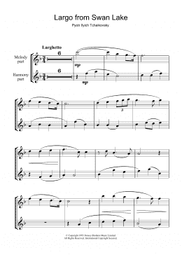 page one of Largo and Scene from Swan Lake (Flute Solo)