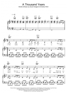 page one of A Thousand Years (Piano, Vocal & Guitar Chords (Right-Hand Melody))