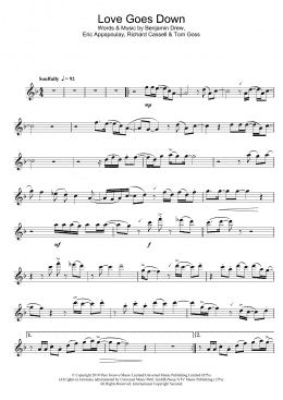 page one of Love Goes Down (Flute Solo)