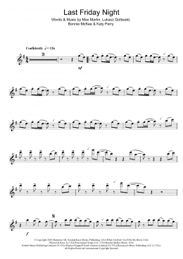 page one of Last Friday Night (Flute Solo)