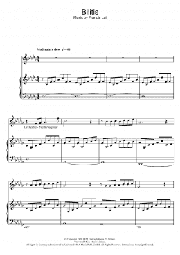 page one of Bilitis (Piano Solo)