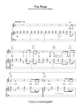 page one of The Rose (Piano, Vocal & Guitar Chords (Right-Hand Melody))