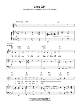 page one of Little Girl (Piano, Vocal & Guitar Chords)