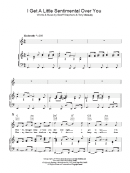 page one of I Get A Little Sentimental Over You (Piano, Vocal & Guitar Chords)