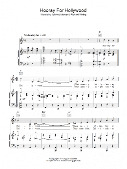 page one of Hooray For Hollywood (Piano, Vocal & Guitar Chords)