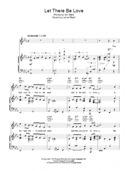 page one of Let There Be Love (Piano, Vocal & Guitar Chords)