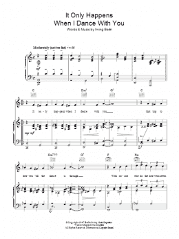 page one of It Only Happens When I Dance With You (Piano, Vocal & Guitar Chords)