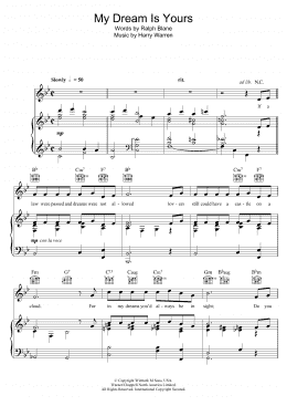 page one of My Dream Is Yours (Piano, Vocal & Guitar Chords)