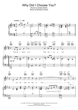 page one of Why Did I Choose You? (Piano, Vocal & Guitar Chords)
