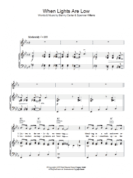 page one of When Lights Are Low (Piano, Vocal & Guitar Chords)