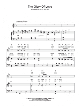 page one of The Glory Of Love (Piano, Vocal & Guitar Chords)