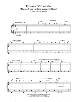 page one of Echoes Of Carmilla (Theme From Lesbian Vampire Killers) (Piano Solo)